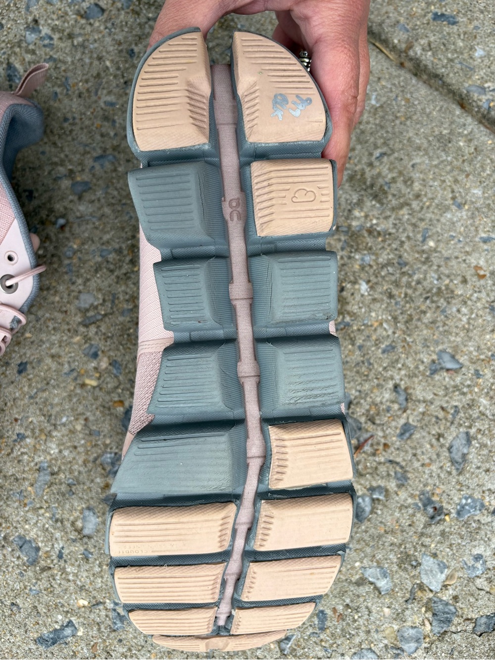 On Running Cloud Women’s Waterproof Shoes – Size 9– Blush Pink & Gray - Picture 8 of 12